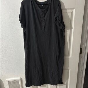 Black Button-Up Dress